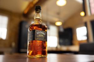 Jack Daniels bottle on table